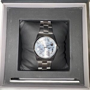 Zadig & Voltaire Stainless Steel Watch Silver Graffiti Style